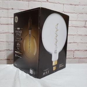 GE Lighting 93099993 Clear Vintage Glass LED Light Bulb, Dimmable, 1-Pack
